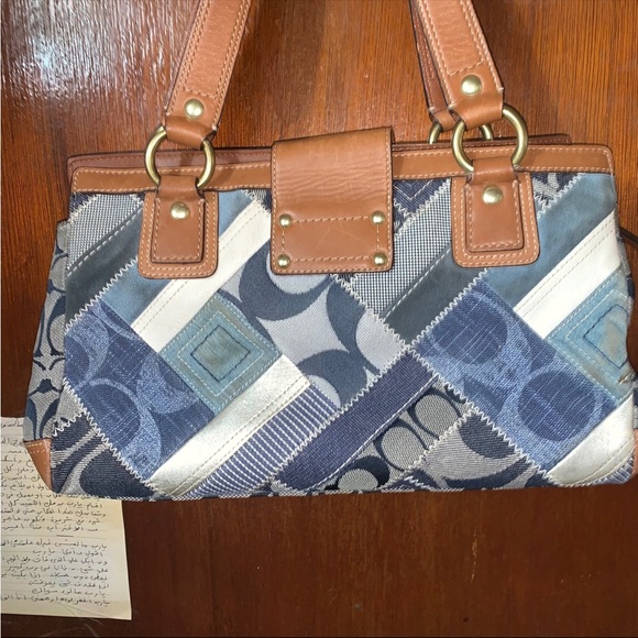 Coach Patchwork Canvas & Leather Handbag (12216) Vintage rare bag - Picture 12 of 14